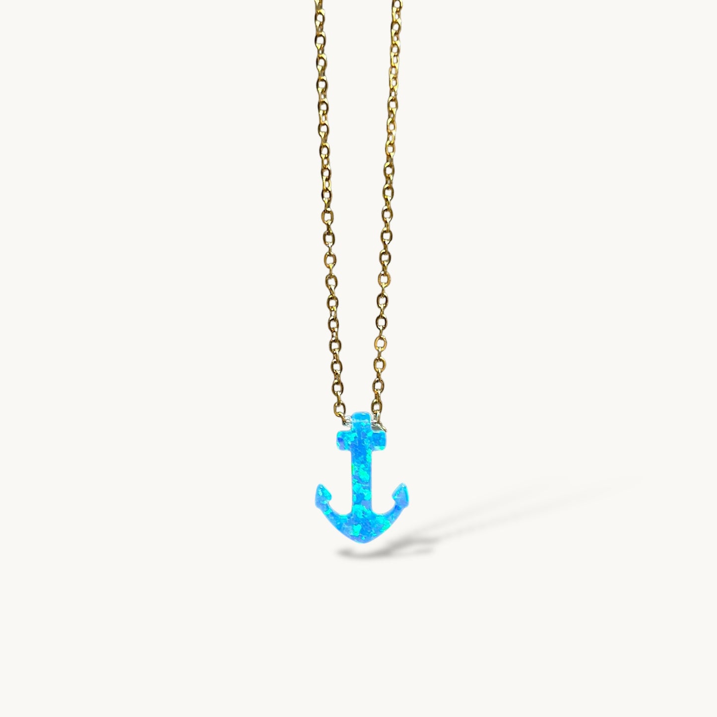 Opal Anchor Necklace - Bracelet