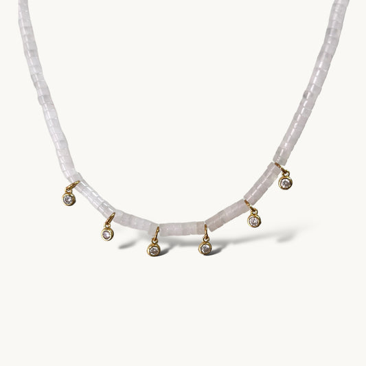 Clear Quartz Charnel Necklace