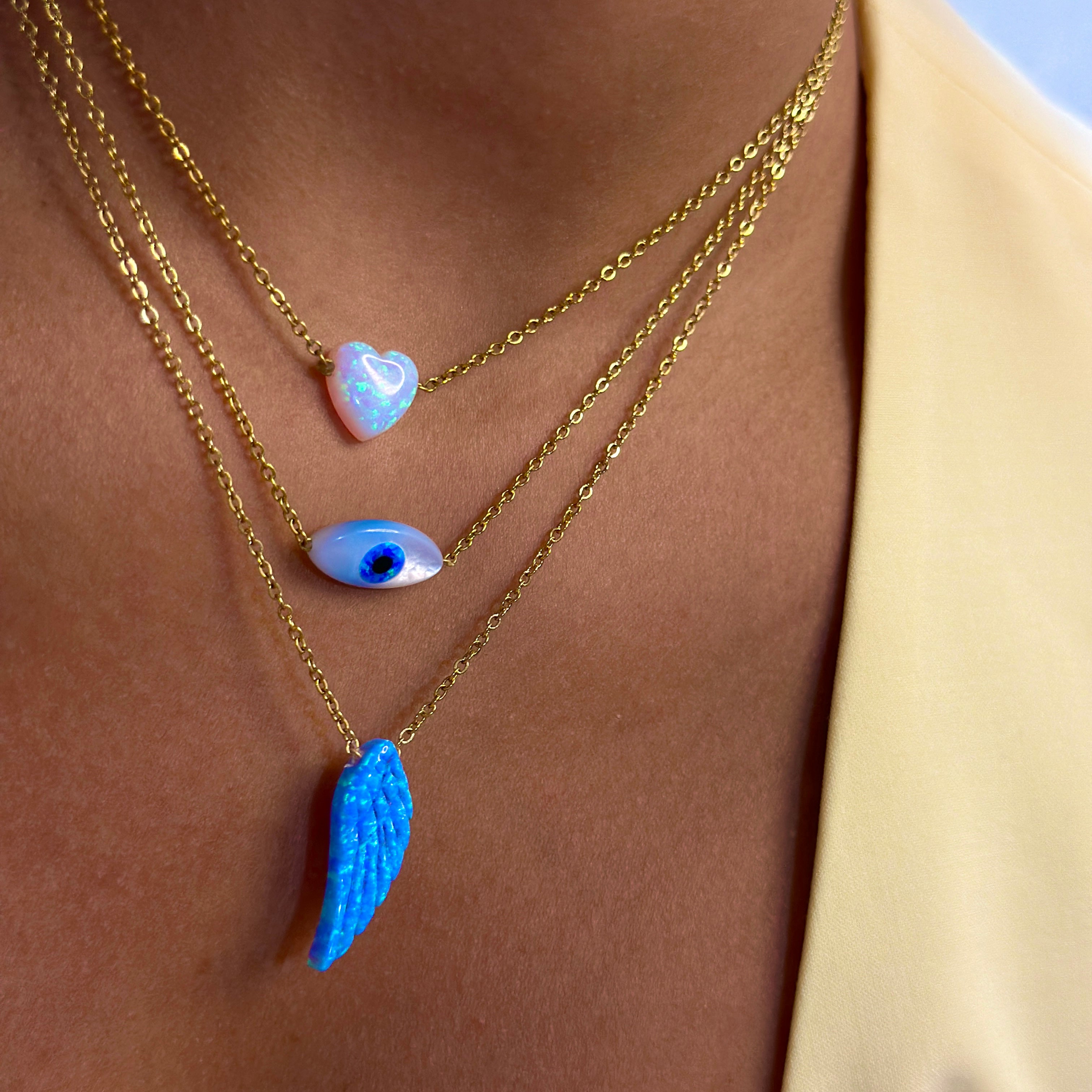 WIDE EYE OPAL NECKLACE