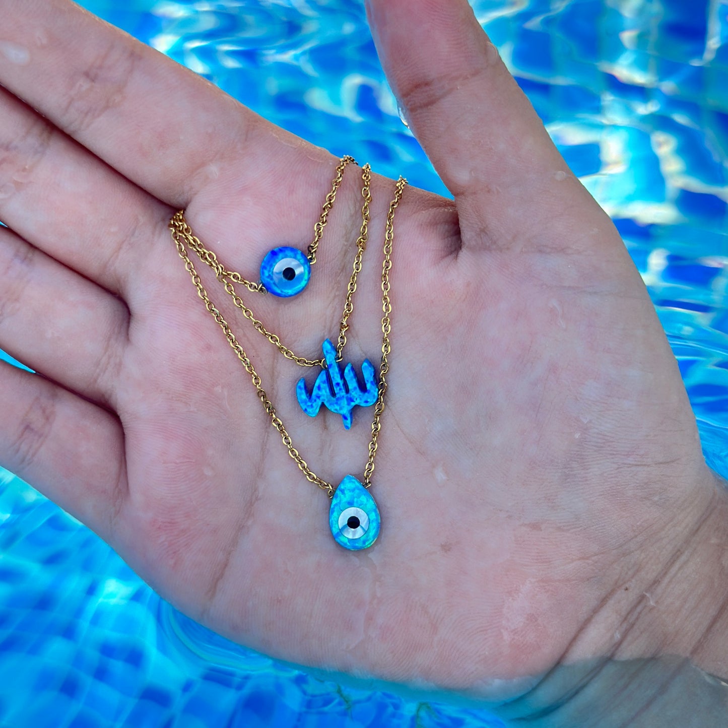 Opal Eye Drop Necklace - Bracelet