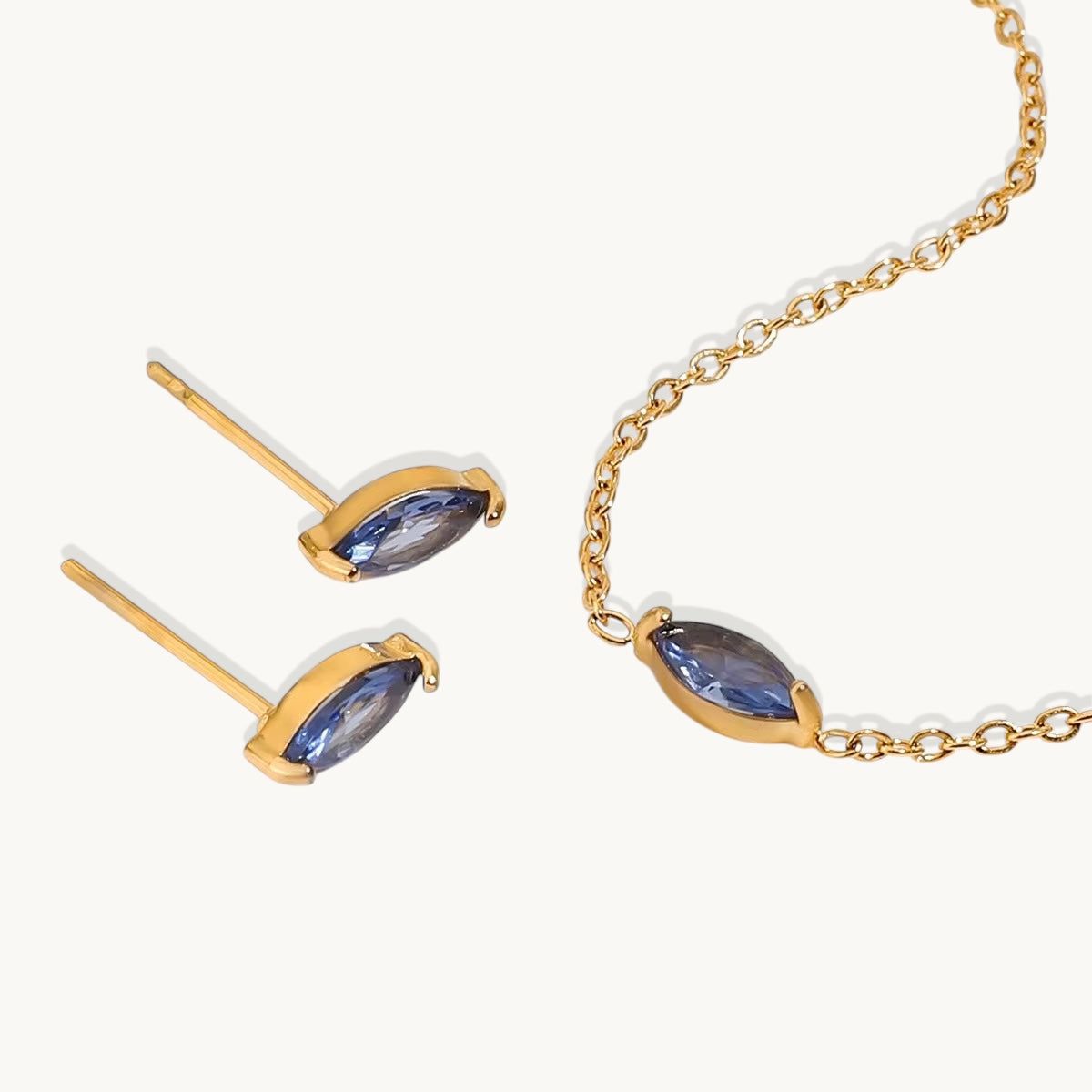 Birthstone Earrings & Bracelet Set