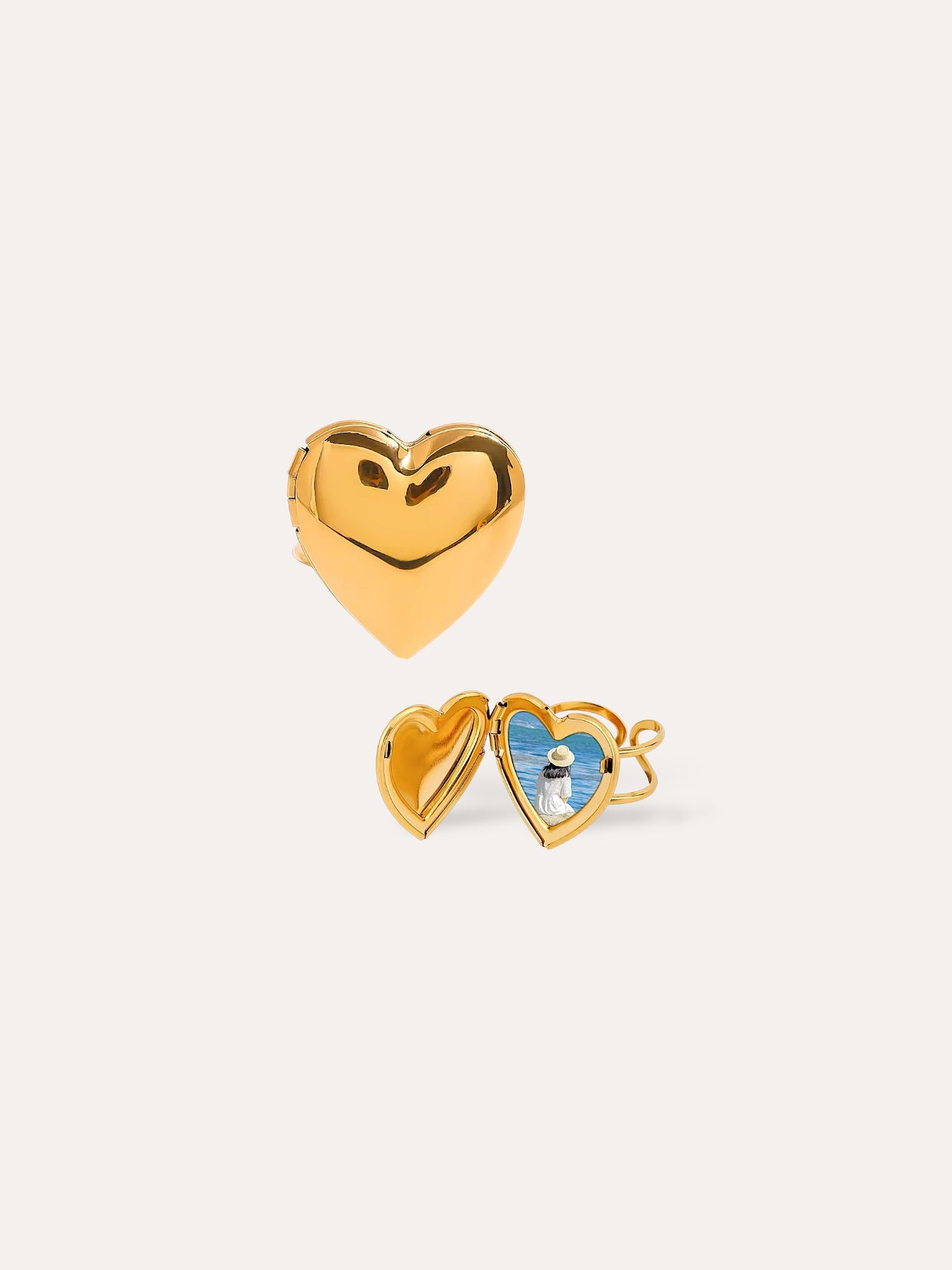 HEART LOCKET RING