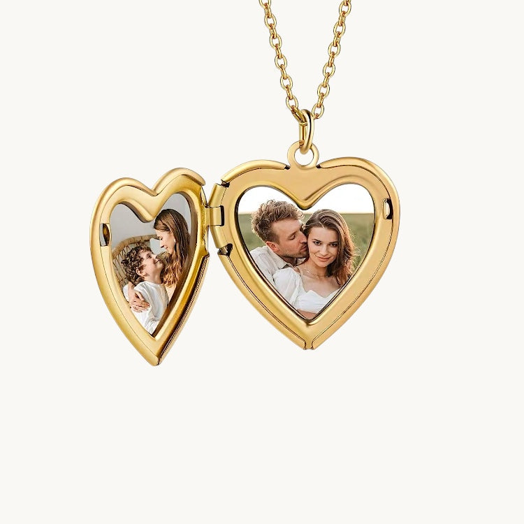Minimal Heart Locket Necklace