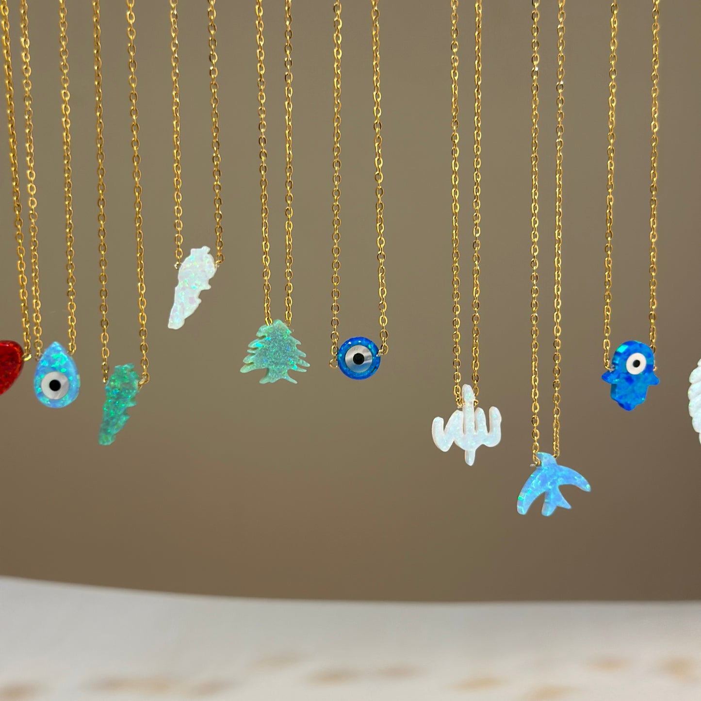 Opal Eye Drop Necklace - Bracelet