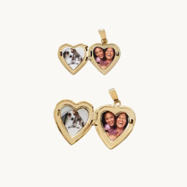 Minimal Heart Locket Necklace