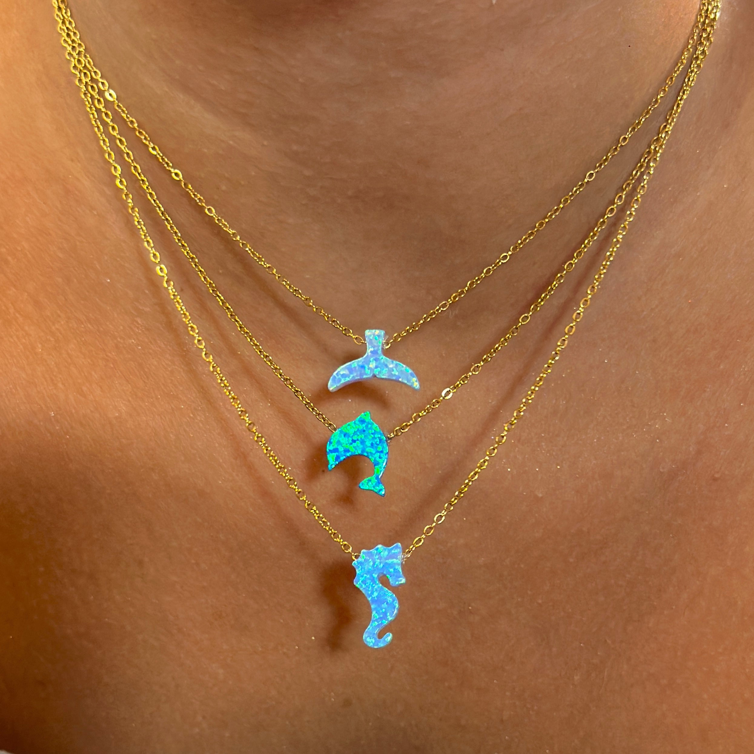 DOLPHIN OPAL NECKLACE