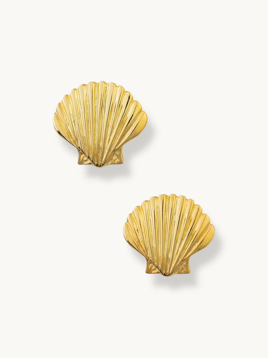18k Gold Vermeil Plated Shell Haven Earings