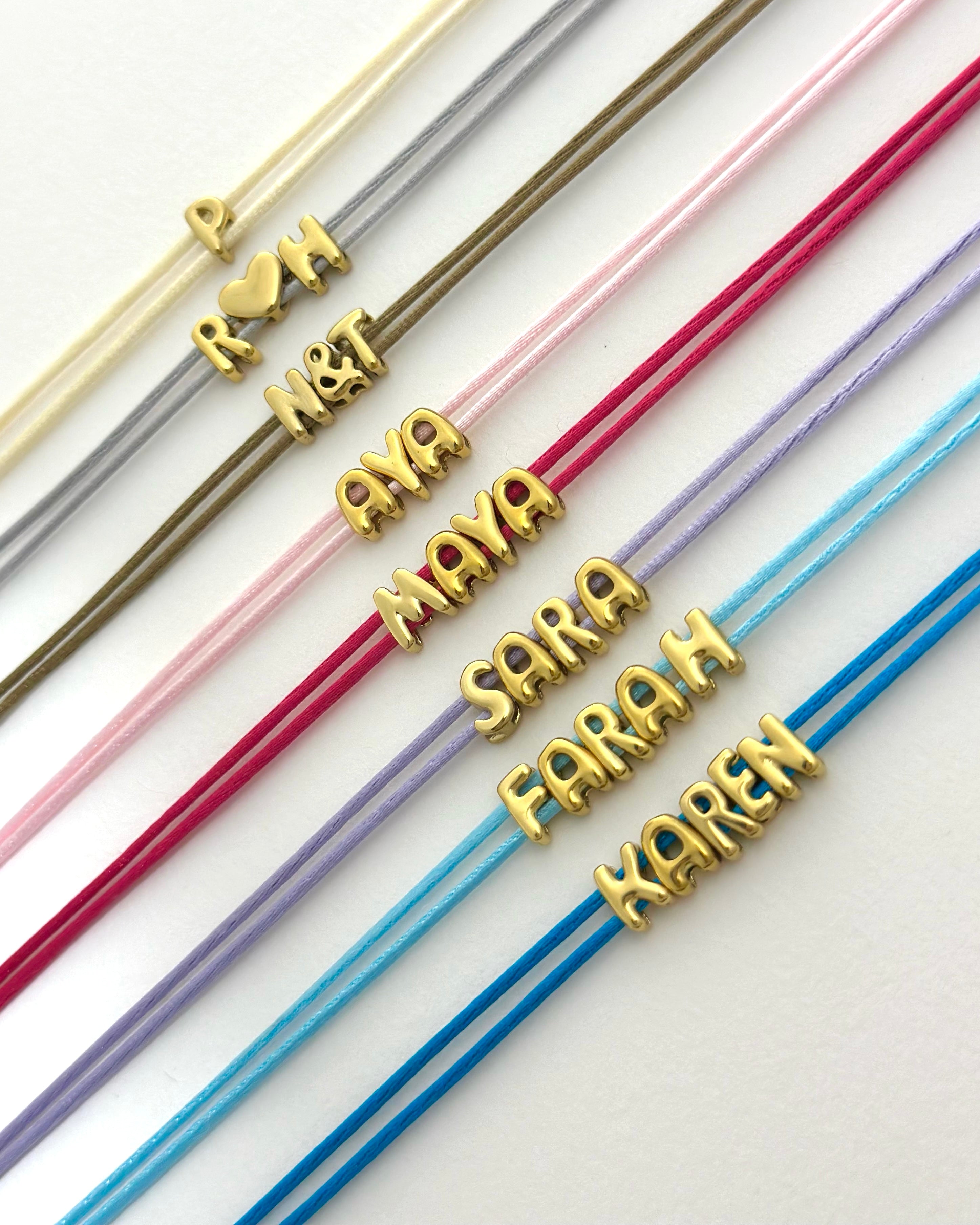 BUBBLE NAME BRACELET