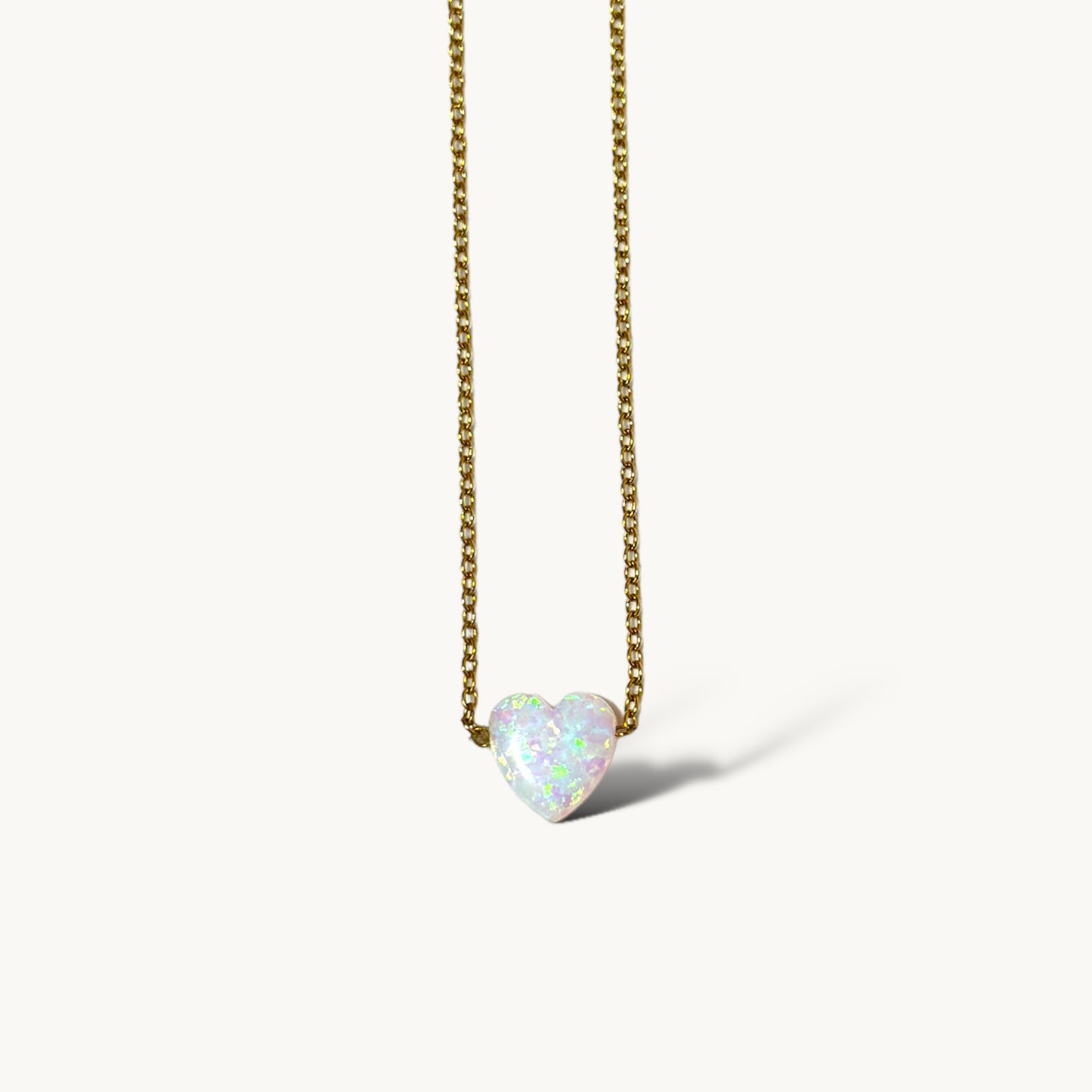 Opal Heart Necklace