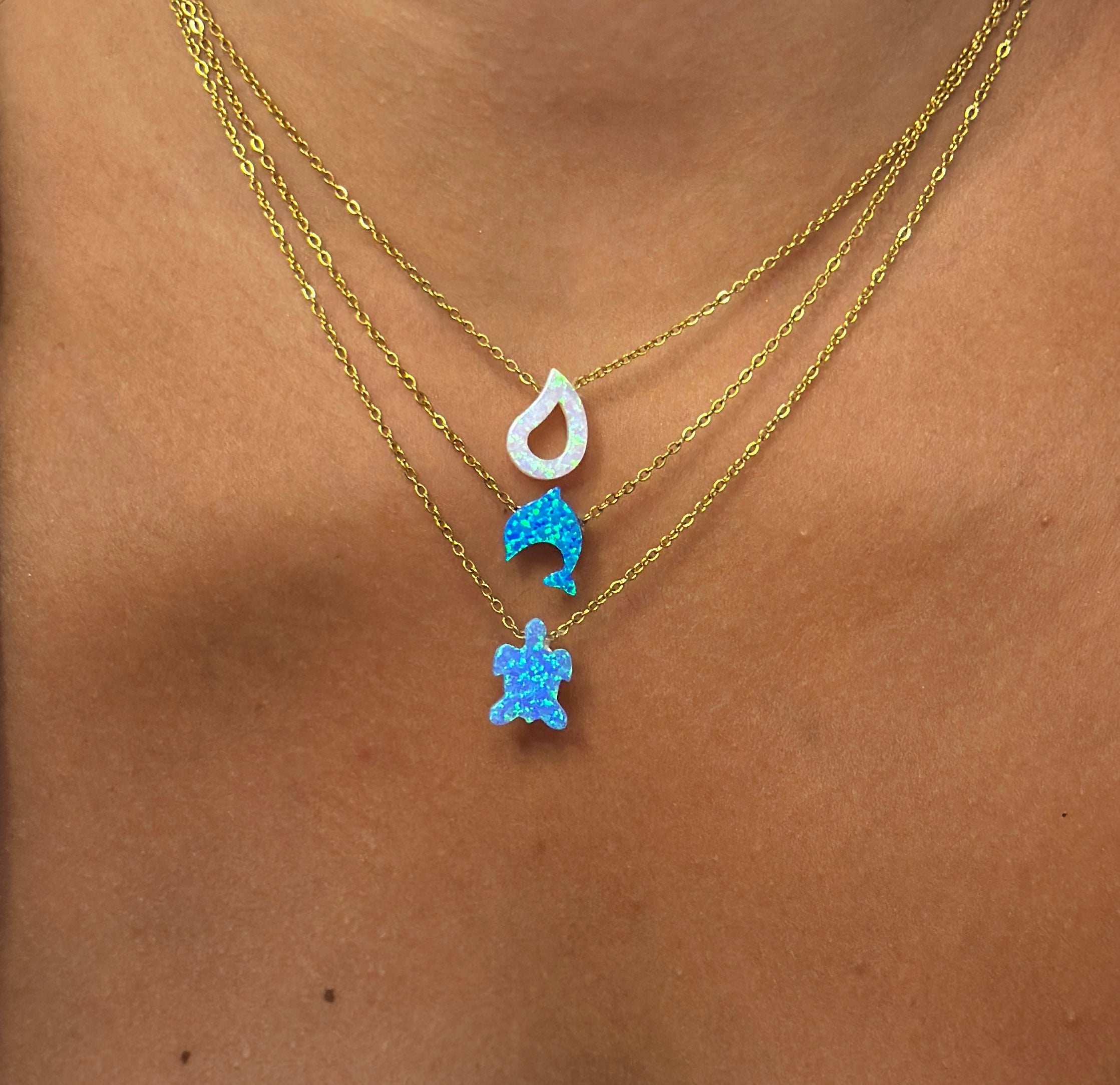 WATER DROP OPAL NECKLACE