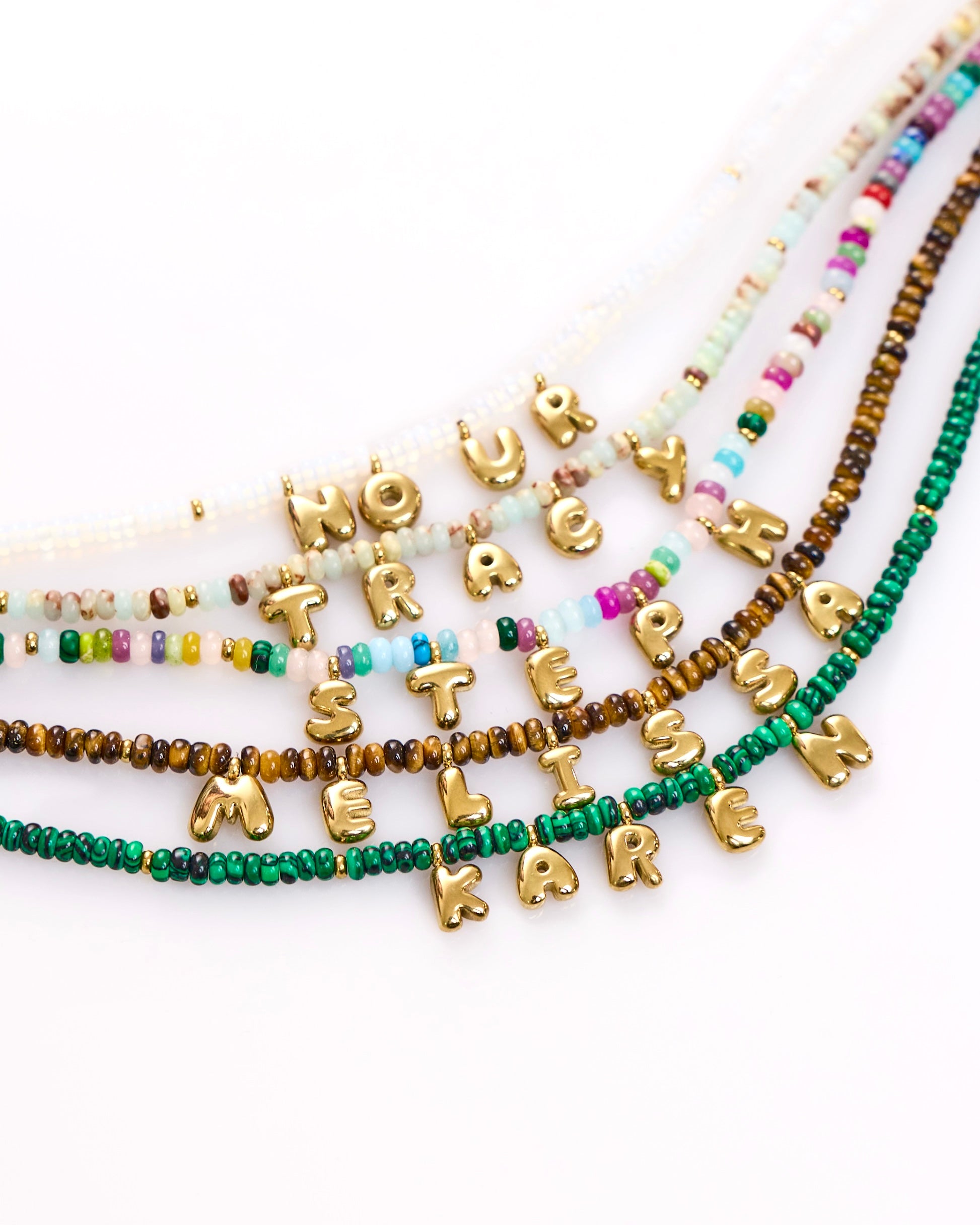 GEMSTONE NAME NECKLACE