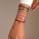 HEART INITAL CORD BRACELET