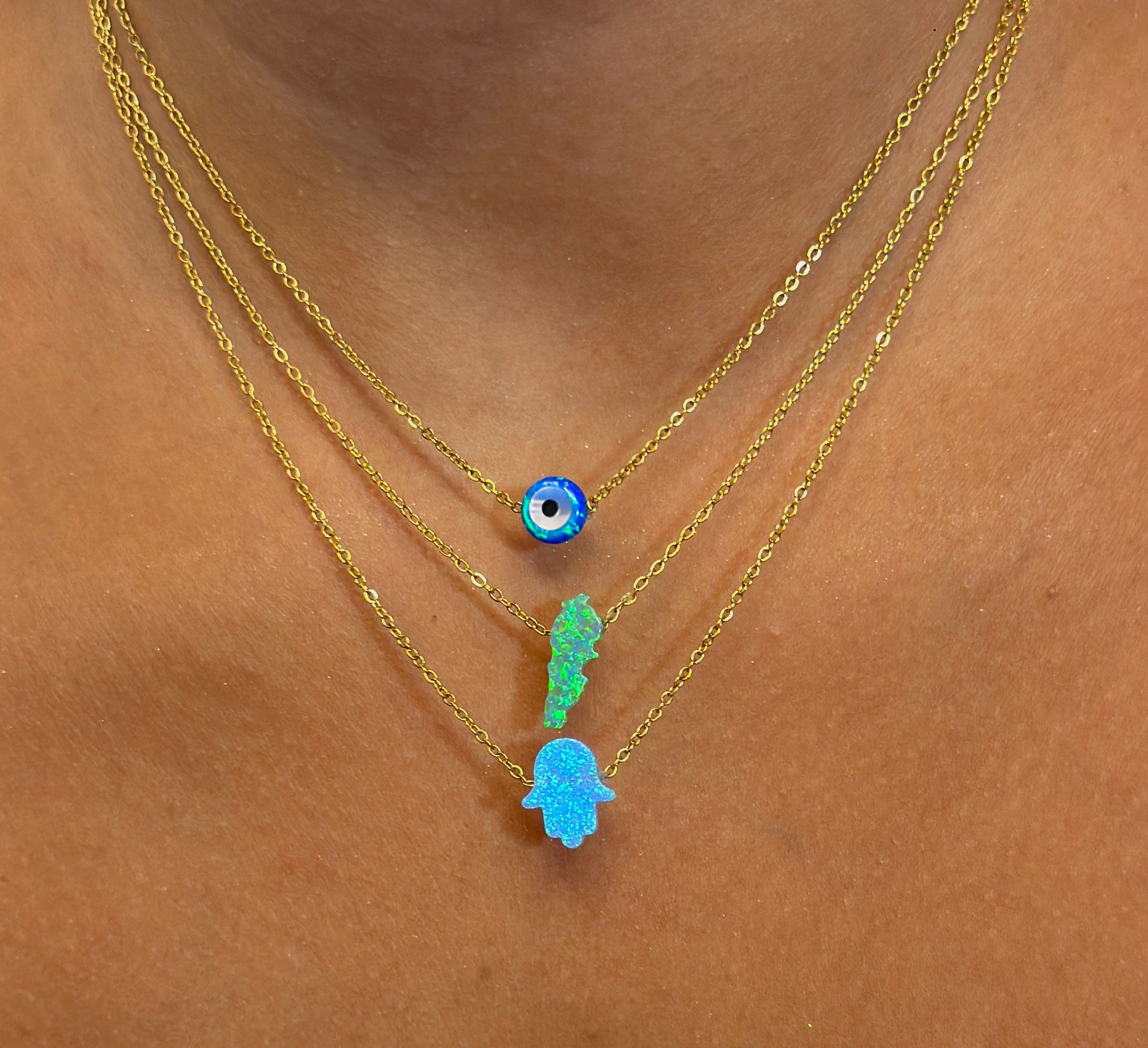 EVIL EYE OPAL NECKLACE