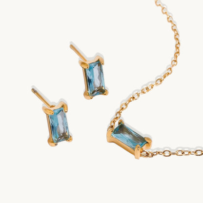 Birthstone Earrings & Bracelet Set