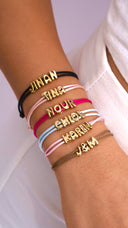 BUBBLE NAME CORD BRACELET