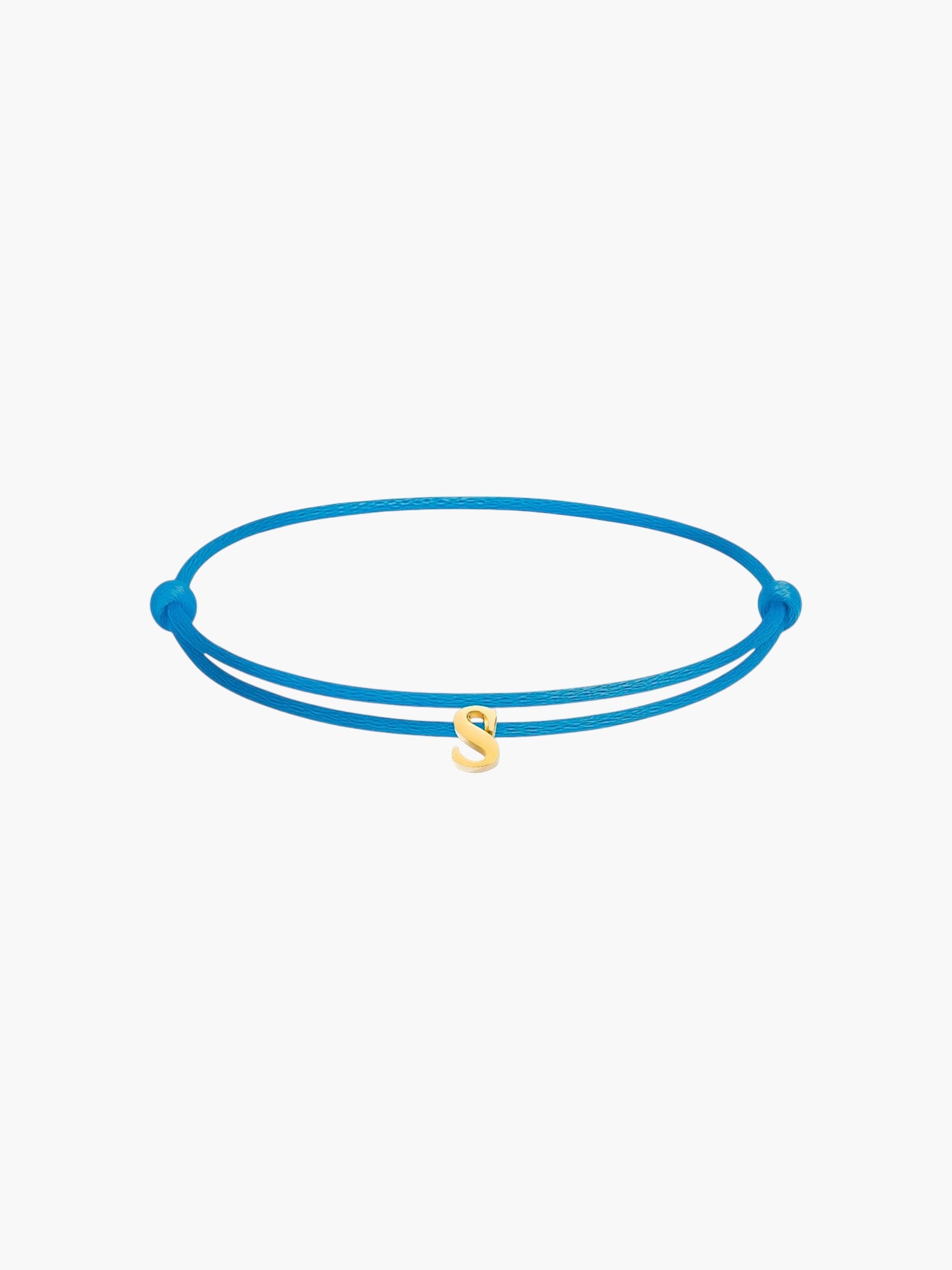FLAT INITAL CORD BRACELET