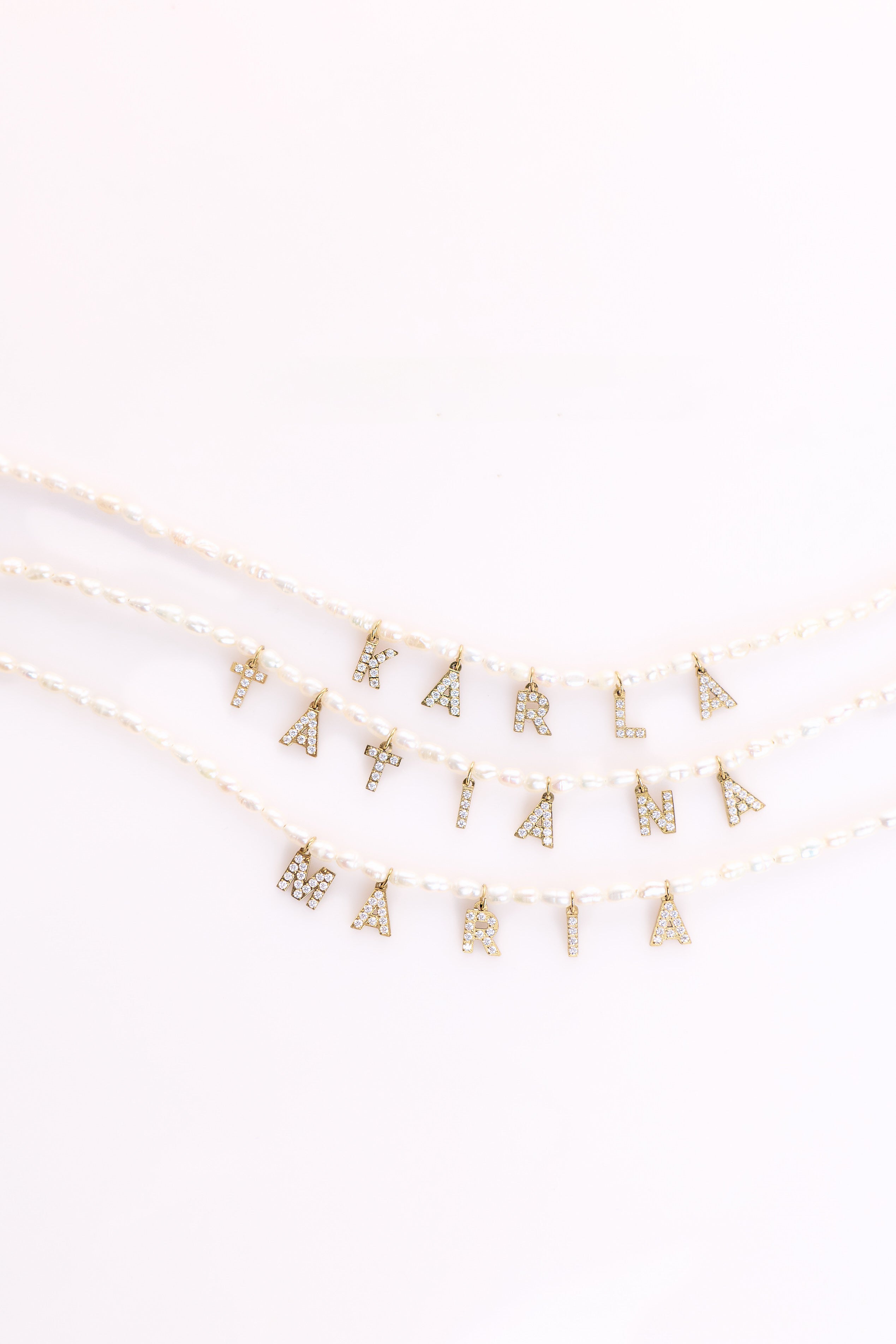 FRESH PEARL NAME NECKLACE