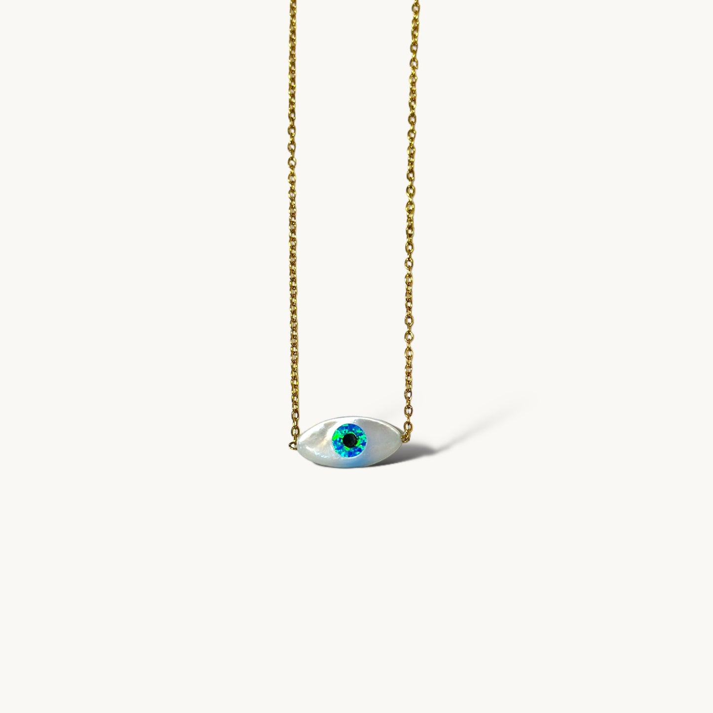 Wide Eye Opal Necklace