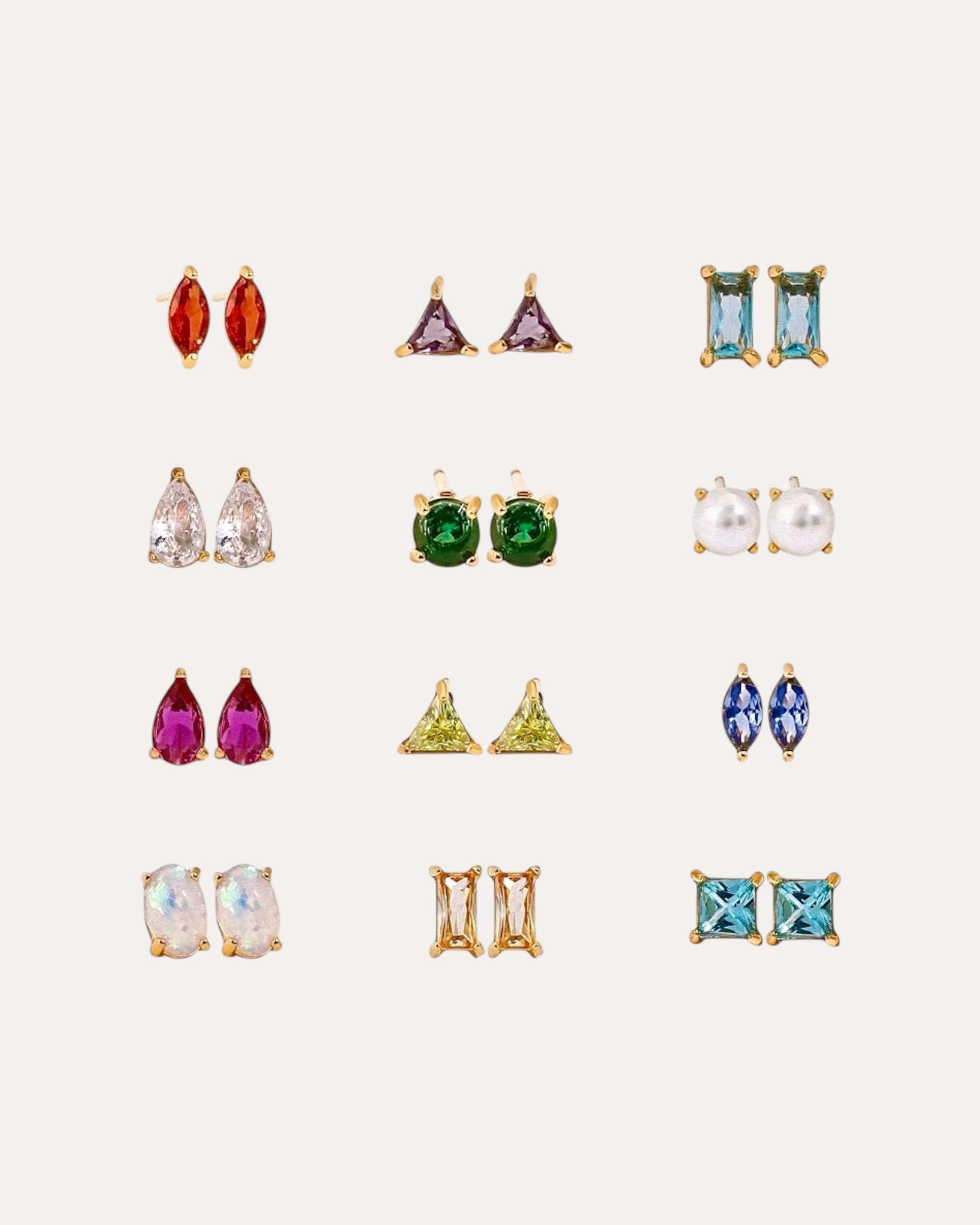 BIRTHSTONE STUDS