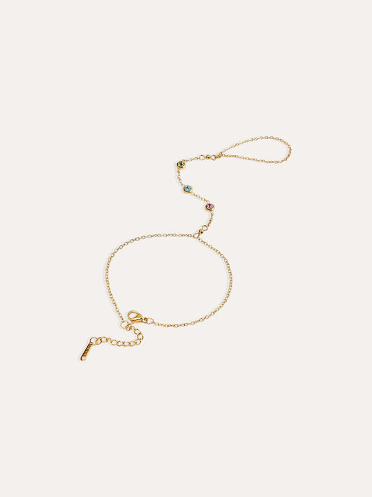COLORED PAVÉ HAND CHAIN