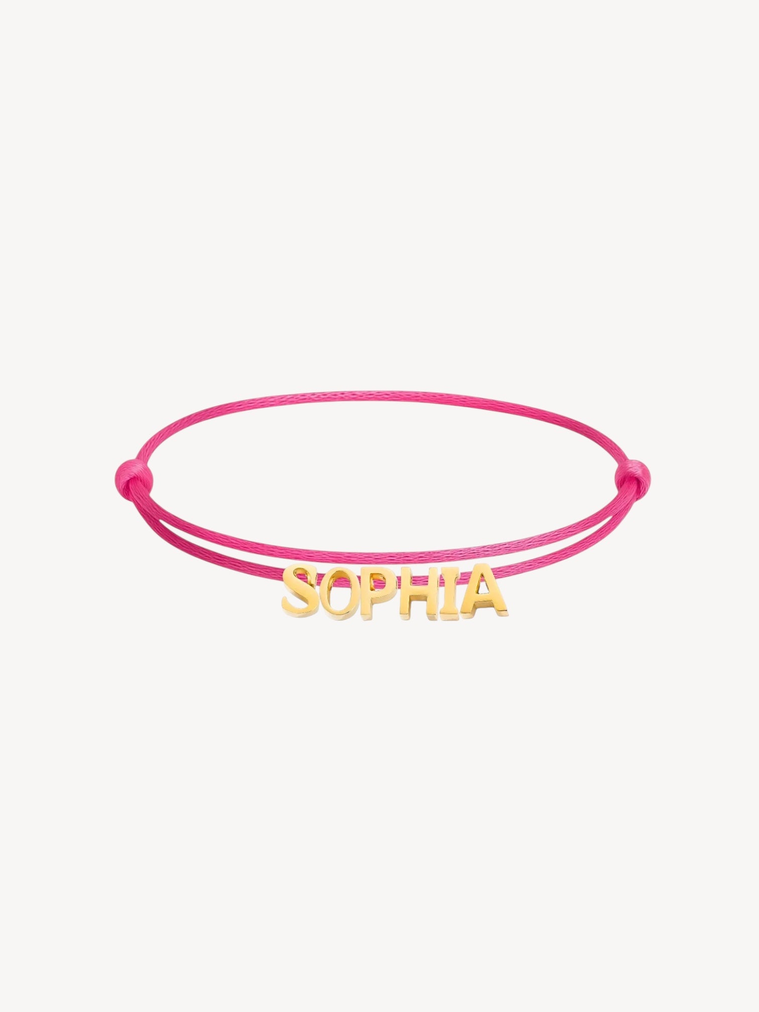 FLAT NAME CORD BRACELET