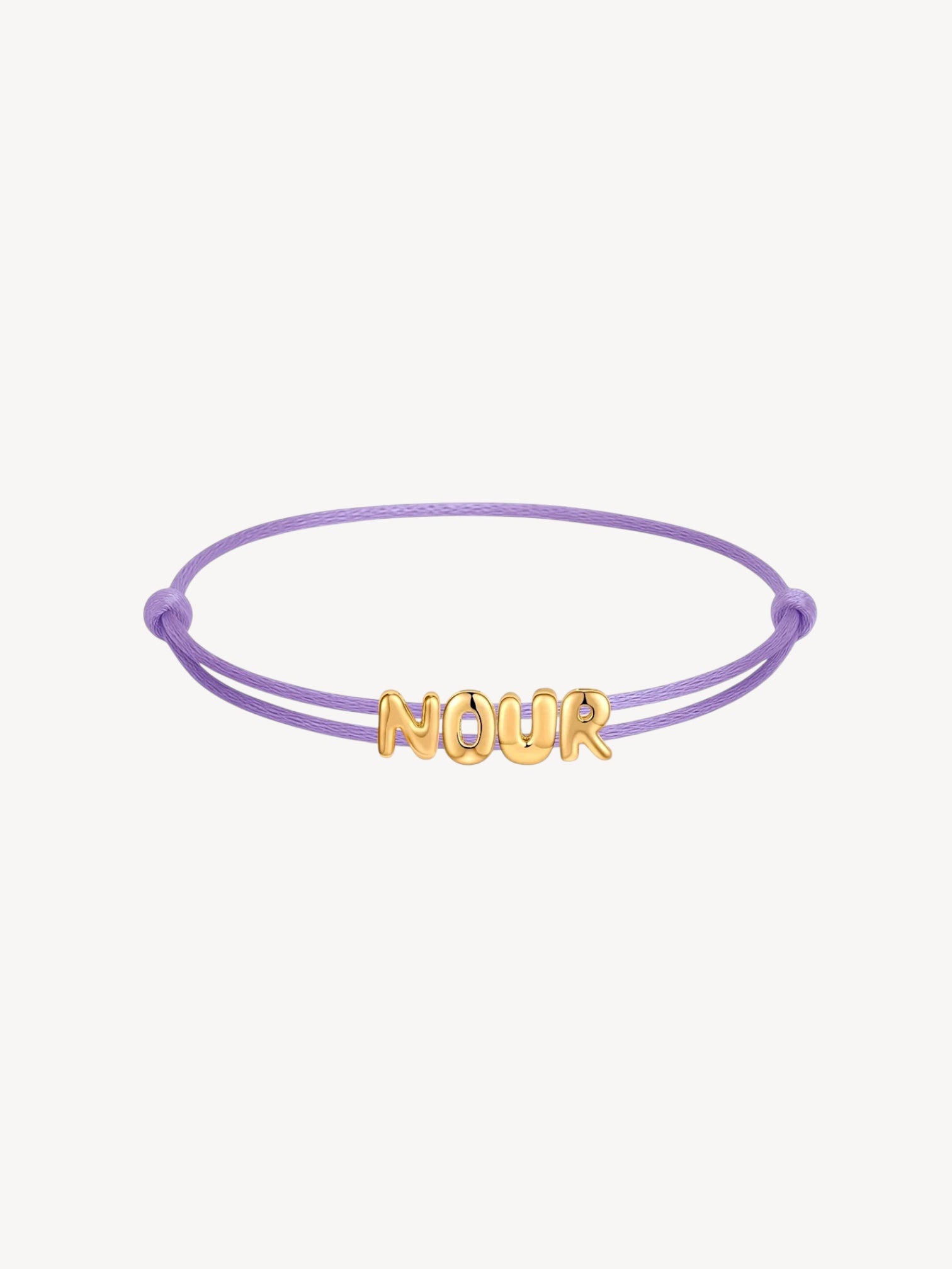 BUBBLE NAME CORD BRACELET