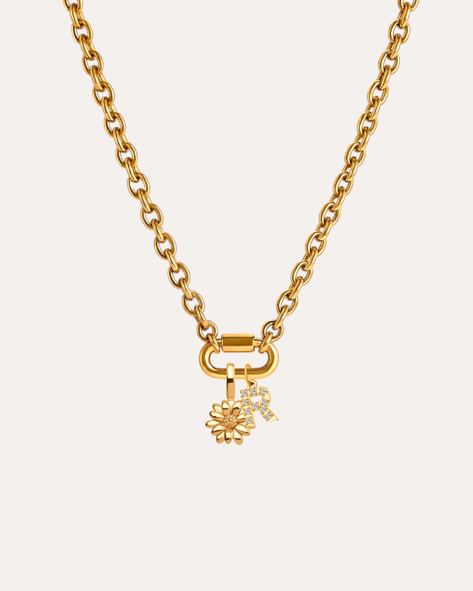 INITIAL BLOOM ENTWINED NECKLACE