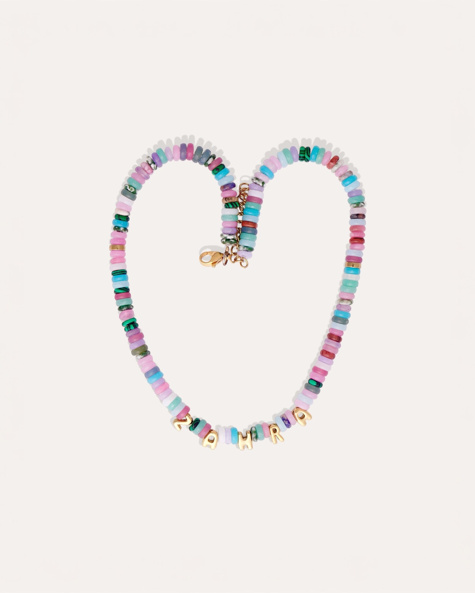 SEMI PRECIOUS NAME NECKLACE