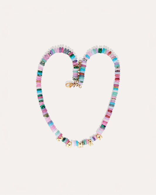 SEMI PRECIOUS NAME NECKLACE
