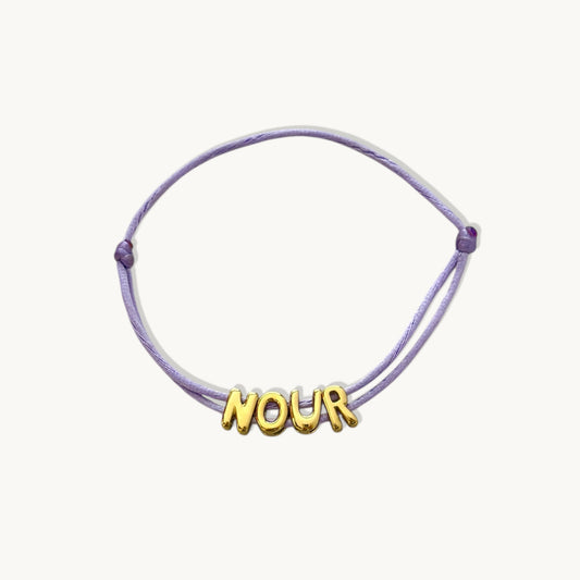 Satin Bubble Name Bracelet