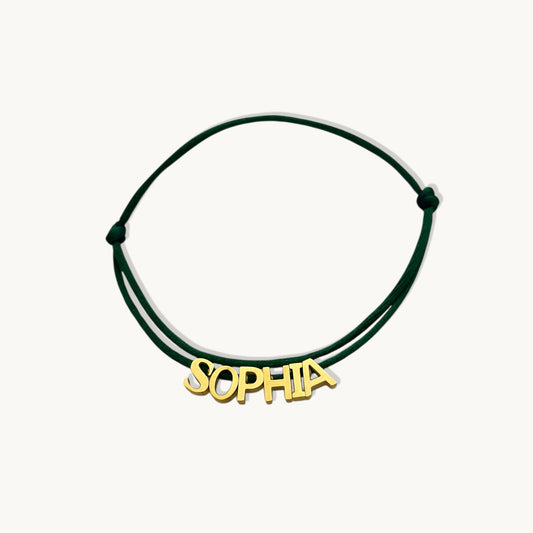 Satin Flat Name Bracelet