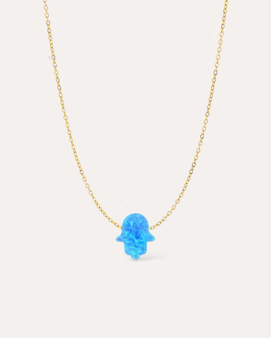 HAMSA OPAL NECKLACE
