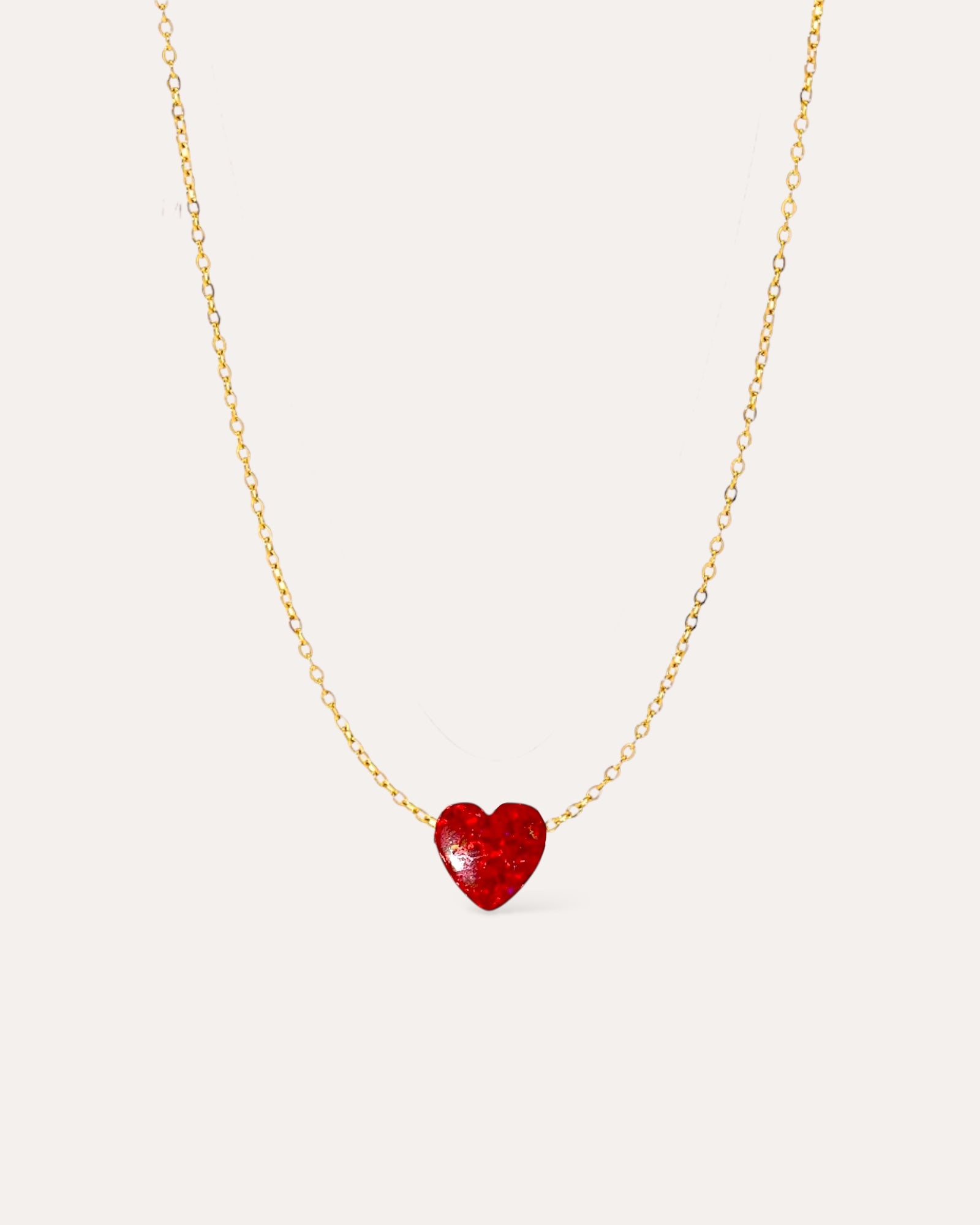 HEART OPAL NECKLACE