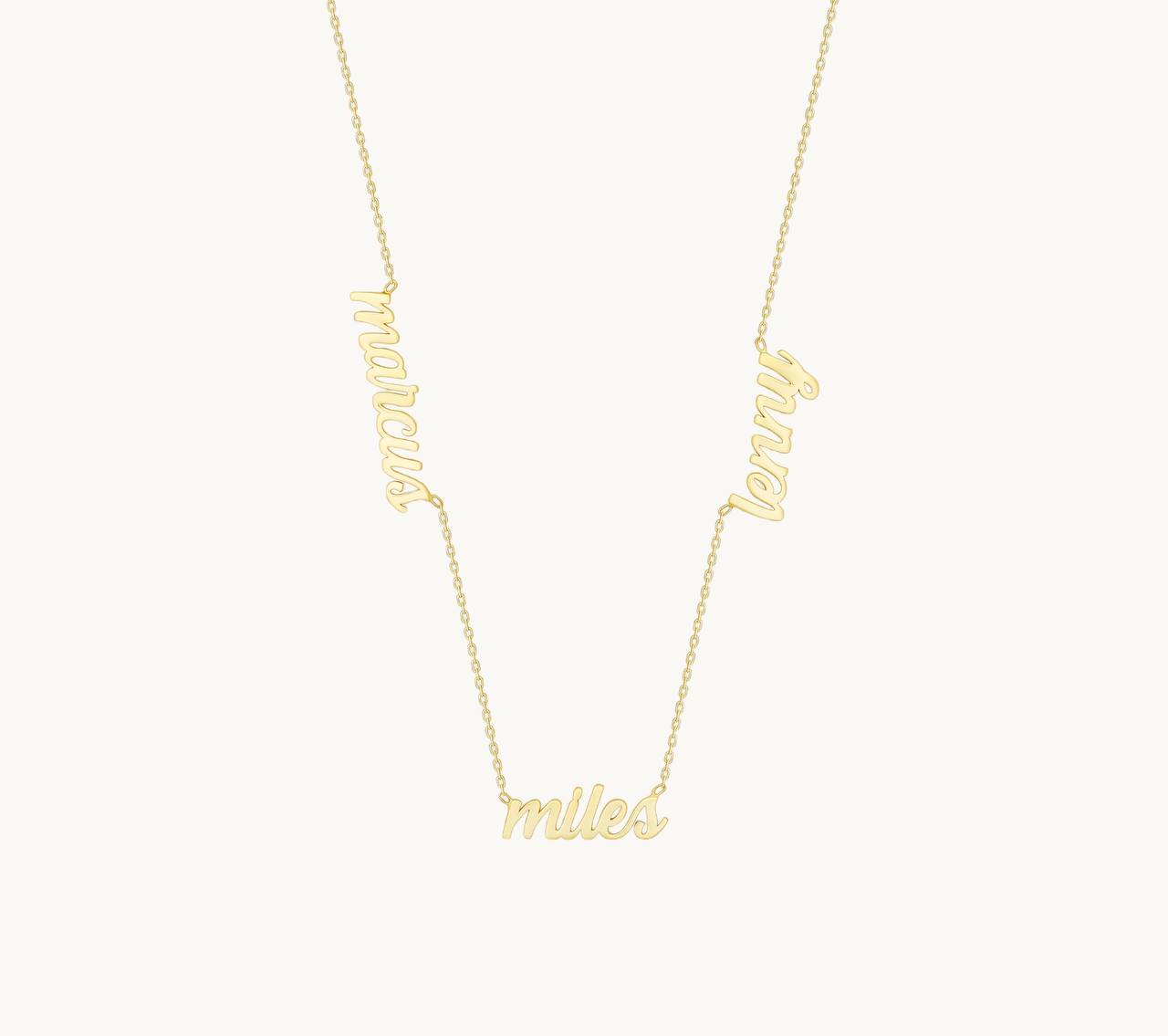 Custom Trio Name Necklace